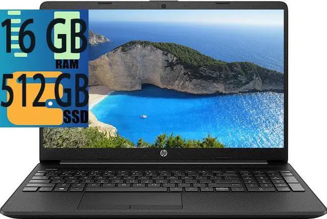 Main image of HP Newest Notebook 15 Laptop, Intel Celeron 2-Cores N4020 Processor, Intel UHD Graphics, 16GB DDR4  512GB PCIe SSD, 15.6Full HD IPS display, WiFi, USB, Bluetooth, HDMI, Webcam, Windows 11