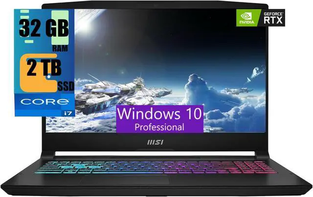 Main image of MSI Katana 15 Gaming Laptop, 15.6" Full HD 144Hz Display, Intel Core i7-13620H 10 Core, NVIDIA GeForce RTX 4070, 32GB DDR5  2TB PCIe SSD, USB-Type C, Cooler Boost 5, Windows 10 Pro