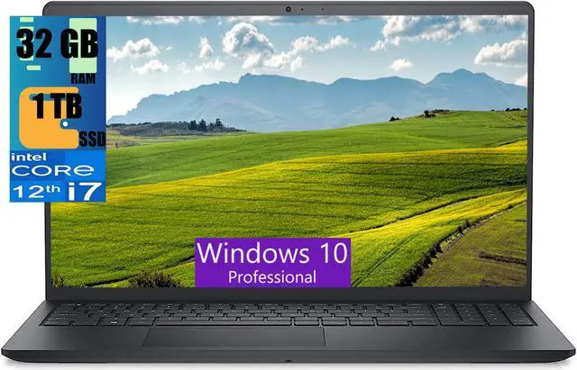 Main image of Dell Inspiron 3520 15 Laptop, 15.6" Full HD (1920x1080) Display, Intel Core i7-1255U 10-Core Processor, Intel Iris Xe Graphics, 32GB DDR4  1TB PCIe SSD, Webcam, Wi-Fi 6, Windows 10 Pro