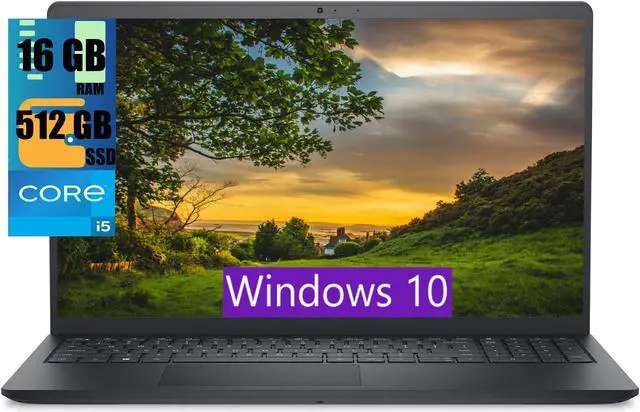Main image of Dell Inspiron 3520 15 Laptop, 15.6" FHD (1920x1080) 120Hz Display, Intel Core i5-1235U 10 cores Processor, Intel Iris Xe Graphics, 16GB DDR4  512GB PCIe SSD, WiFi 6, Windows 10