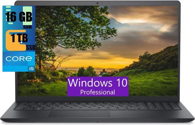 Main image of Dell Inspiron 3520 15 Laptop, 15.6" FHD (1920x1080) 120Hz Display, Intel Core i5-1235U 10 cores Processor, Intel Iris Xe Graphics, 16GB DDR4  1TB PCIe SSD, WiFi 6, Windows 10 Pro