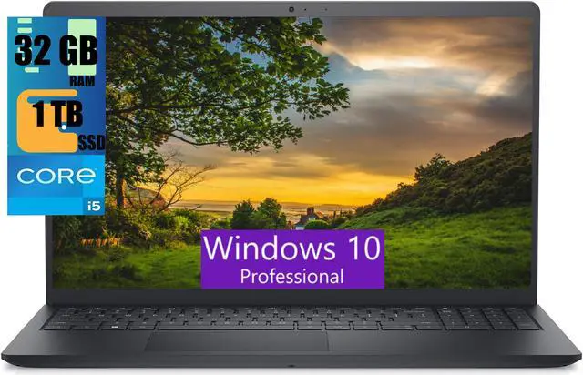 Main image of Dell Inspiron 3520 15 Laptop, 15.6" FHD (1920x1080) 120Hz Display, Intel Core i5-1235U 10 cores Processor, Intel Iris Xe Graphics, 32GB DDR4  1TB PCIe SSD, WiFi 6, Windows 10 Pro