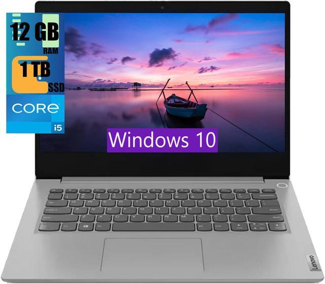Main image of Lenovo IdeaPad 3 14 Laptop, 14" FHD (1920 x 1080) Display, Intel Core i5-1135G7 4 Cores Processor, Intel Iris Xe Graphics, 12GB DDR4  1TB PCIe SSD, Wi-Fi 6 and Bluetooth, Windows 10