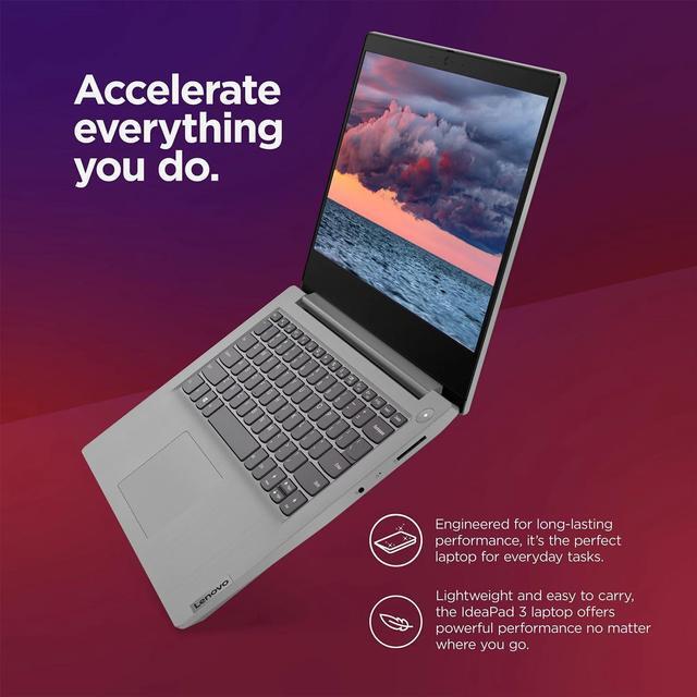 Alt view image 4 of 6 - Lenovo IdeaPad 3 14 Laptop, 14" FHD (1920 x 1080) Display, Intel Core i5-1135G7 4 Cores Processor, Intel Iris Xe Graphics, 12GB DDR4  1TB PCIe SSD, Wi-Fi 6 and Bluetooth, Windows 10