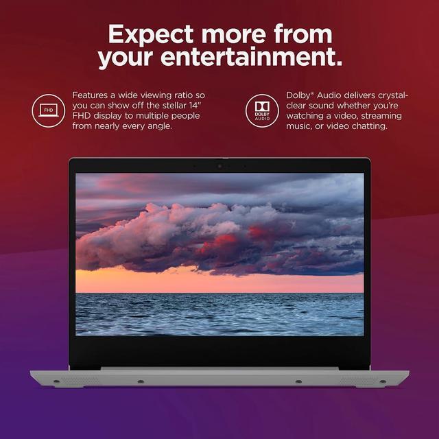 Alt view image 3 of 6 - Lenovo IdeaPad 3 14 Laptop, 14" FHD (1920 x 1080) Display, Intel Core i5-1135G7 4 Cores Processor, Intel Iris Xe Graphics, 12GB DDR4  1TB PCIe SSD, Wi-Fi 6 and Bluetooth, Windows 10