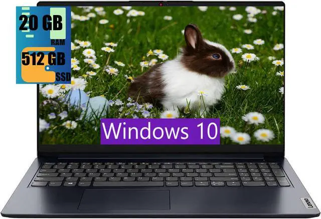 Main image of Lenovo IdeaPad 1 15 Laptop, 15.6" FHD (1920 x 1080) Display, Intel Pentium Silver N6000 4 Cores Processor, Intel UHD Graphics, 20GB DDR4  512GB PCIe SSD, SD Card Reader, Wi-Fi 6, Windows 10