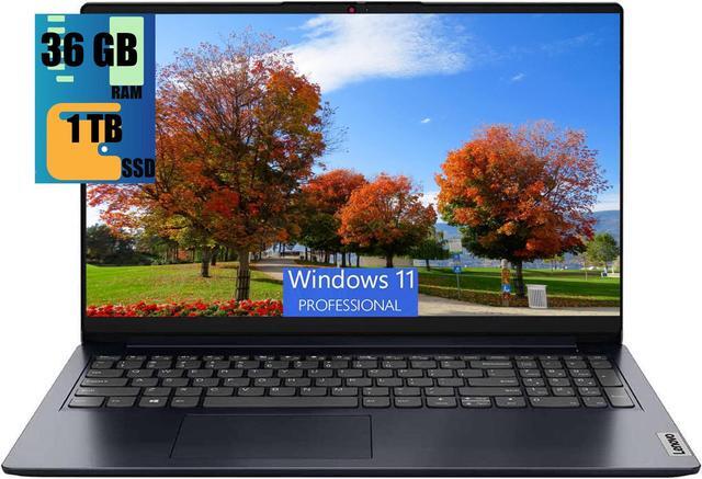 Main image of Lenovo IdeaPad 1 15 Laptop, 15.6" FHD (1920 x 1080) Display, Intel Pentium Silver N6000 4 Cores Processor, Intel UHD Graphics, 36GB DDR4  1TB PCIe SSD, SD Card Reader, Wi-Fi 6, Windows 11 Pro