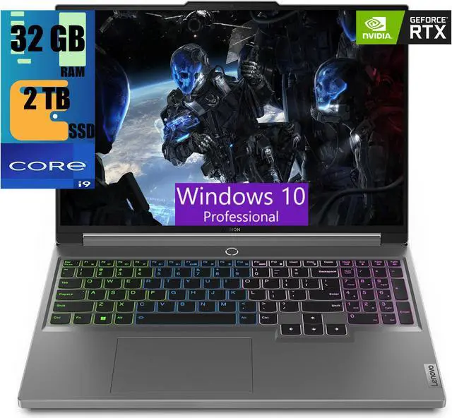 Main image of Lenovo Legion 16 Gaming Laptop, 16" QHD+ 165 Hz Display, Intel Core i9-14900HX 24 Cores Processor, NVIDIA GeForce RTX 4070 8GB GDDR6, 32GB DDR5  2TB PCIe SSD, RGB Backlit Keyboard, Windows 10 Pro