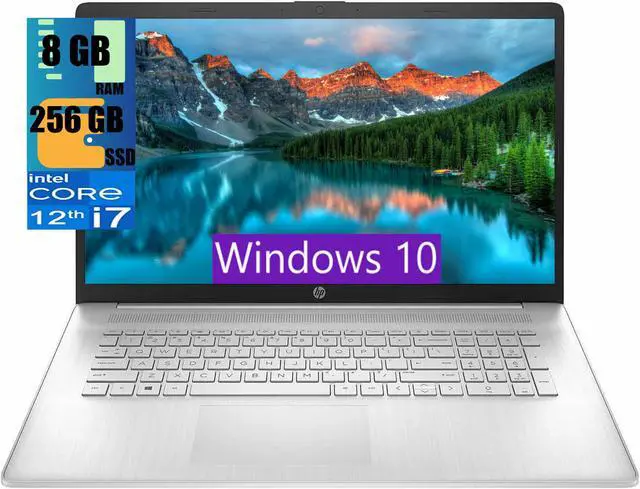 Main image of HP 17 Business Laptop, 17.3" HD+ Touchscreen, Intel Core i7-1255U 10 Cores Processor, Intel Iris Xe Graphics, 8GB DDR4  256GB PCIe SSD, WiFi 6, Bluetooth, Backlit Keyboard, Windows 10