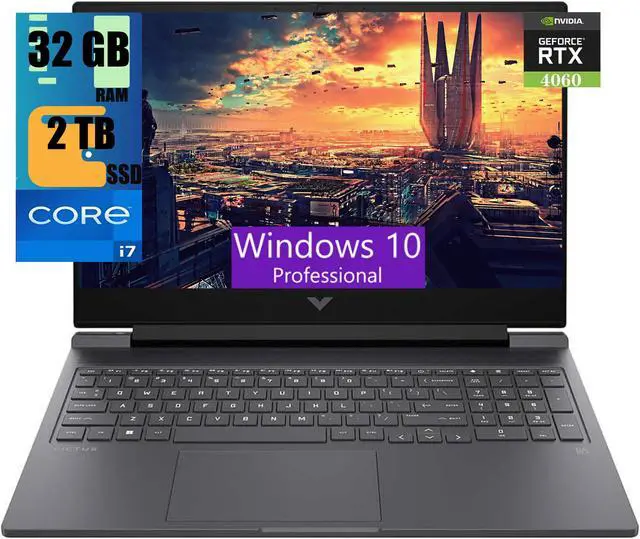 Main image of HP Victus 16  Laptop, 16.1" FHD 144Hz Display, Intel Core i7-13700HX 16-cores Processor, NVIDIA GeForce RTX 4060 (8GB GDDR6), 32GB DDR5  2TB PCIe SSD, Wi-Fi 6, Backlit KB, Windows 10 Pro