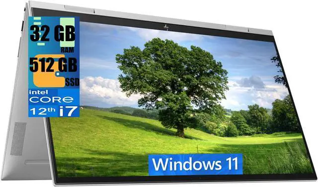 Main image of HP Envy x360 2-in-1 15 Laptop, 15.6" FHD Touchscreen, Intel Core i7-1260P 12-Core Processor, Intel Iris Xe Graphics, 32GB DDR4  512GB PCIe SSD, FP Reader, Backlit KB, Webcam, Wi-Fi, Windows 11