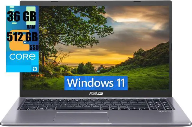 Main image of ASUS VivoBook 14 Laptop, 14" Full HD Non-Touch Display, Intel Core i3-1115G4 2-Core Processor,  Intel UHD Graphics, 36GB DDR4  512GB PCIe SSD, Backlit Keyboard, Fingerprint Reader, Windows 11