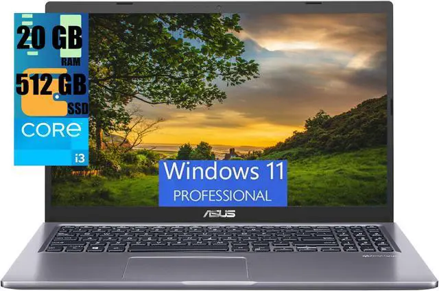 Main image of ASUS VivoBook 14 Laptop, 14" Full HD Non-Touch Display, Intel Core i3-1115G4 2-Core Processor,  Intel UHD Graphics, 20GB DDR4  512GB PCIe SSD, Backlit Keyboard, Fingerprint Reader, Windows 11 Pro