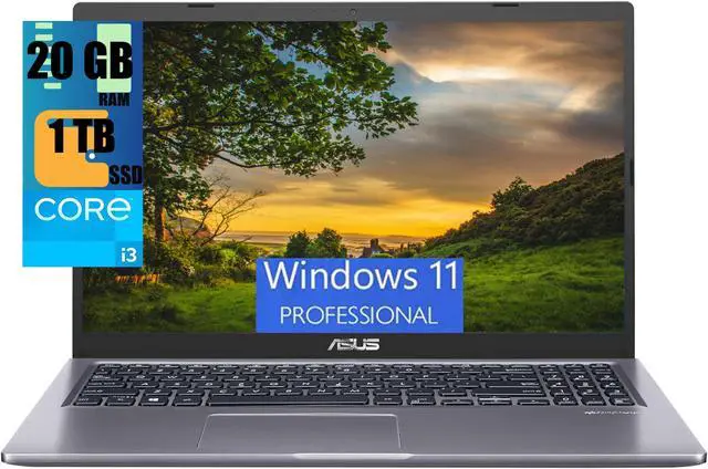 Main image of ASUS VivoBook 14 Laptop, 14" Full HD Non-Touch Display, Intel Core i3-1115G4 2-Core Processor,  Intel UHD Graphics, 20GB DDR4  1TB PCIe SSD, Backlit Keyboard, Fingerprint Reader, Windows 11 Pro