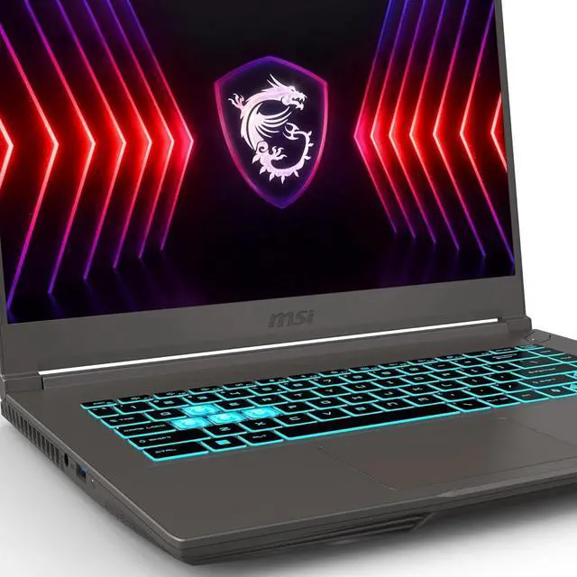 Alt view image 5 of 6 - MSI Thin 15 Gaming Laptop, 15.6" FHD 144Hz Display, 12th Gen Intel 8-core i5-12450H Processor, NVIDIA GeForce RTX 3050 4GB Graphic, 64GB DDR4  2TB PCIe SSD, Backlit Keyboard,  Windows 11