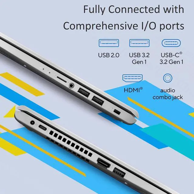Alt view image 6 of 6 - ASUS VivoBook 15 Laptop, 15.6" FHD (1920 x 1080) Display, AMD Dual-core Ryzen 3 3250U Processor, AMD Radeon Graphics, 40GB DDR4  2TB PCIe SSD, VGA Camera, SonicMaster Audio, Windows 11