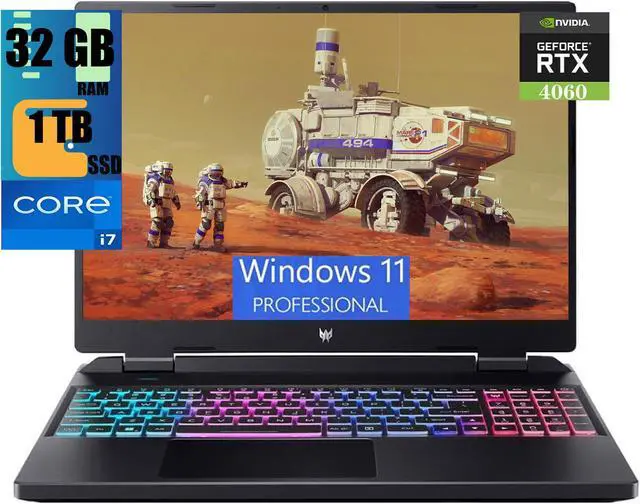 Main image of Acer Predator Helios Neo 16 Gaming Laptop, 16" FHD+ 165Hz Display, Intel Core i7-13650HX 6 Cores processor, GeForce RTX 4060 6GB GDDR6, 32GB DDR5  1TB PCIe SSD, Killer Wi-Fi 6E, Windows 11 Pro