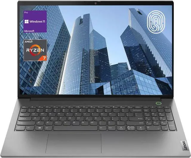 Alt view image 2 of 6 - Lenovo ThinkBook 15 Gen 4 Business Laptop, 15.6" FHD (1920 x 1080) Display, AMD Ryzen 7 5825U 8 Cores Processor, AMD Radeon Graphics, 24GB DDR4  1TB PCIe SSD, FP Reader, Wi-Fi 6, Windows 11