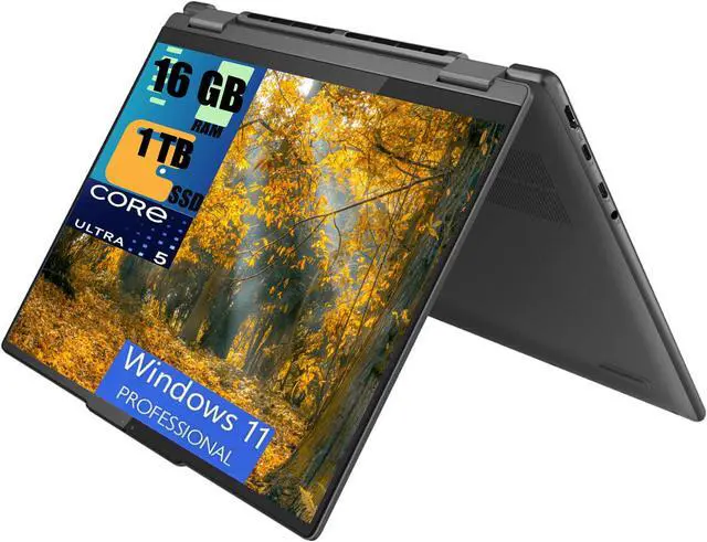 Main image of Lenovo Yoga 7 14 2-in-1 Laptop, 14" WUXGA IPS Touchscreen, Intel Core Ultra 5 125U 12-Core Processor, Intel Iris Xe Graphics, 16GB  DDR4  1TB PCIe SSD, Backlit KB, WiFi 6E, Windows 11 Pro