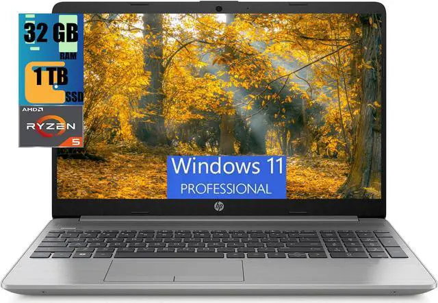 Main image of HP 255 G9 15 Laptop, 15.6" FHD (1920 x 1080) Display, AMD Ryzen 5 5625U 6 Cores Processor, AMD Radeon Graphics, 32GB DDR4  1TB PCIe SSD, Webcam, HDMI, Wi-Fi 6, Windows 11 Pro