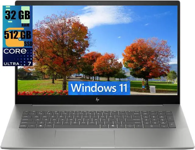 Main image of HP Envy 17 Business Laptop, 17.3" FHD Touchscreen, Intel Core Ultra 7 155H 16 Cores Processor, Intel Arc Graphics, 32GB DDR4  512GB PCIe SSD, HDMI, Webcam, Backlit KB, Wi-Fi 7, Windows 11