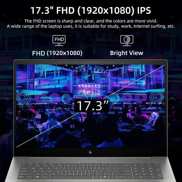 Alt view image 2 of 5 - HP Envy 17 Business Laptop, 17.3" FHD Touchscreen, Intel Core Ultra 7 155H 16 Cores Processor, Intel Arc Graphics, 32GB DDR4  512GB PCIe SSD, HDMI, Webcam, Backlit KB, Wi-Fi 7, Windows 11