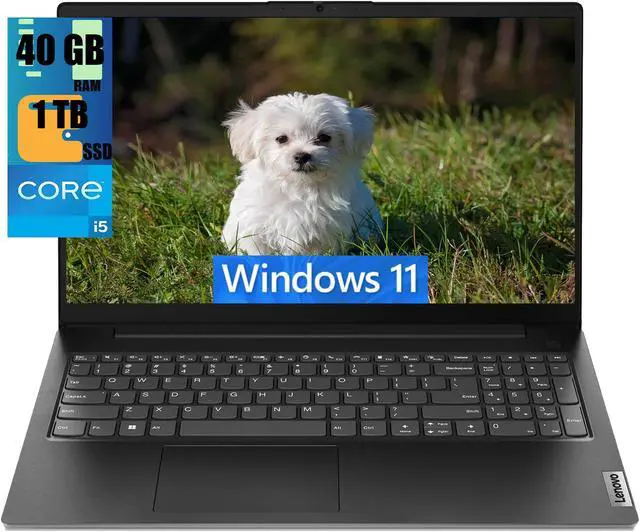 Main image of Lenovo V15 Business Laptop, 15.6" FHD Display, Intel Core i5-13420H 8 Cores Processor, Intel UHD Graphics, 40GB DDR4  1TB PCIe SSD, Webcam, Numeric Keypad, Wi-Fi, Windows 11