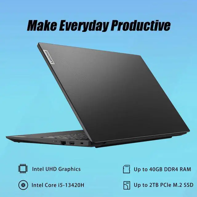 Alt view image 4 of 6 - Lenovo V15 Business Laptop, 15.6" FHD Display, Intel Core i5-13420H 8 Cores Processor, Intel UHD Graphics, 40GB DDR4  1TB PCIe SSD, Webcam, Numeric Keypad, Wi-Fi, Windows 11