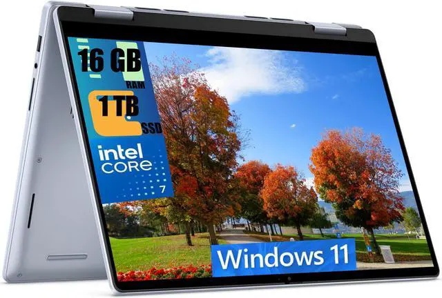 Main image of Dell Inspiron 7440 2-in-1 14 Laptop, 14.0" FHD+ Touchscreen, Core 7 150U 10-Cores Processor, Intel Graphics, 16GB DDR4  1TB PCIe SSD, Backlit KB, Fingerprint, WiFi 6E, BT 5.3, Windows 11