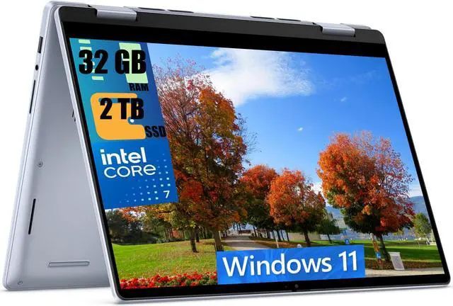 Main image of Dell Inspiron 7440 2-in-1 14 Laptop, 14.0" FHD+ Touchscreen, Core 7 150U 10-Cores Processor, Intel Graphics, 32GB DDR4  2TB PCIe SSD, Backlit KB, Fingerprint, WiFi 6E, BT 5.3, Windows 11