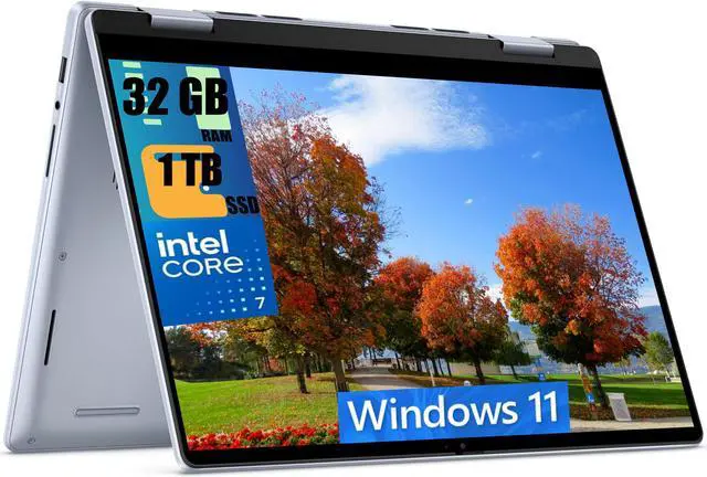 Main image of Dell Inspiron 7440 2-in-1 14 Laptop, 14.0" FHD+ Touchscreen, Core 7 150U 10-Cores Processor, Intel Graphics, 32GB DDR4  1TB PCIe SSD, Backlit KB, Fingerprint, WiFi 6E, BT 5.3, Windows 11