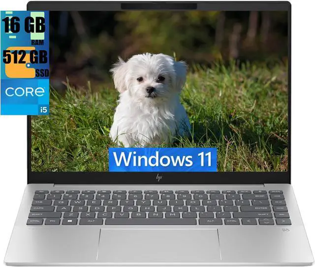 Main image of HP Pavilion Plus 14 Laptop, 14.0" WQXGA Display, Intel Core i5-1335U 10-Cores Processor, Intel Iris Xe Graphics, 16GB  DDR4  512GB   PCIe SSD, Backlit KB, Thunderbolt 4, WiFi 6E, Windows 11 Home