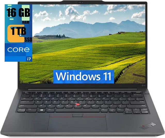 Main image of Lenovo ThinkPad E14 G5 Business Laptop, 14.0" IPS WUXGA Display, Intel Core i7-1355U 10-Cores Processor, Intel Iris Xe Graphics, 16GB DDR4  1TB PCIe SSD, Thunderbolt 4, WiFi 6E, Windows 11