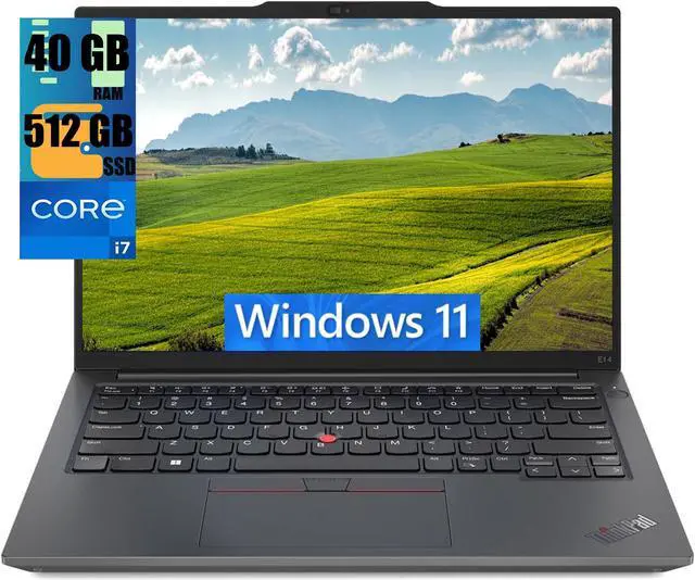 Main image of Lenovo ThinkPad E14 G5 Business Laptop, 14.0" IPS WUXGA Display, Intel Core i7-1355U 10-Cores Processor, Intel Iris Xe Graphics, 40GB DDR4  512GB PCIe SSD, Thunderbolt 4, WiFi 6E, Windows 11