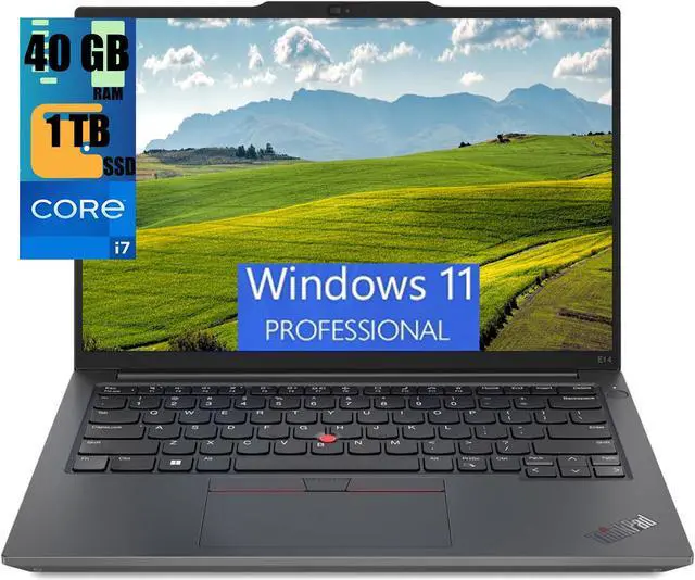 Main image of Lenovo ThinkPad E14 G5 Business Laptop, 14.0" IPS WUXGA Display, Intel Core i7-1355U 10-Cores Processor, Intel Iris Xe Graphics, 40GB DDR4  1TB PCIe SSD, Thunderbolt 4, WiFi 6E, Windows 11 Pro