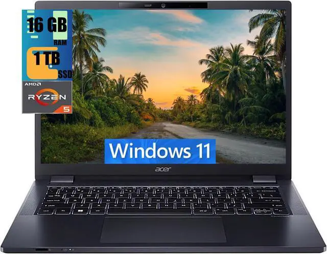 Main image of acer Ultra Thin & Light Professional Laptop 14.0" WUXGA Display, Ryzen 5 PRO 6650U 6-Cores Processor, AMD Radeon 660M Graphics, 16GB DDR4  1TB PCIe SSD, Backlit KB, Fingerprint, Windows 11