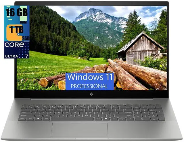 Main image of HP Envy 17 Laptop, 17.3" FHD (1920 x 1080) Touchscreeen, Intel Core Ultra 7 155H 16 Cores Processor, Intel Arc Graphics, 16GB DDR4  1TB PCIe SSD, Backlit Keyboard, Wi-Fi 7, Windows 11