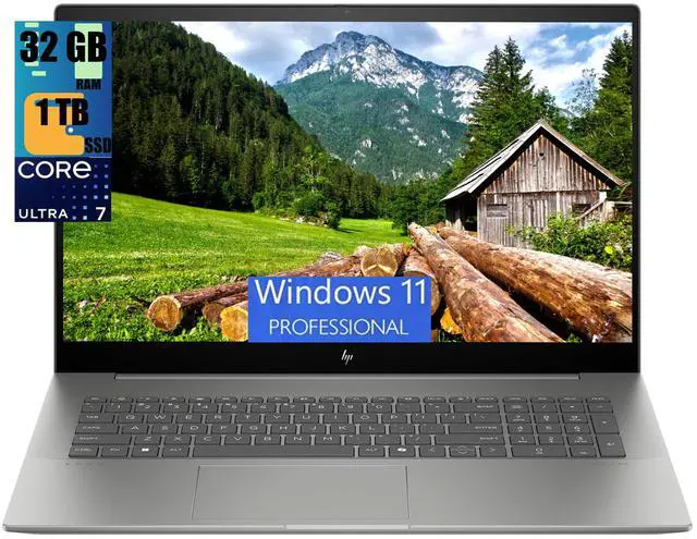 Main image of HP Envy 17 Laptop, 17.3" FHD (1920 x 1080) Touchscreeen, Intel Core Ultra 7 155H 16 Cores Processor, Intel Arc Graphics, 32GB DDR4  1TB PCIe SSD, Backlit Keyboard, Wi-Fi 7, Windows 11