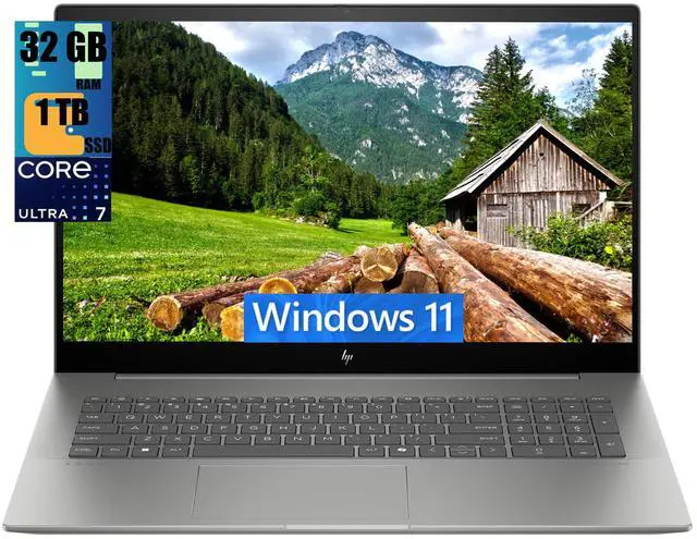 Main image of HP Envy 17 Laptop, 17.3" FHD (1920 x 1080) Touchscreeen, Intel Core Ultra 7 155H 16 Cores Processor, Intel Arc Graphics, 32GB DDR4  1TB PCIe SSD, Backlit Keyboard, Wi-Fi 7, Windows 11 Pro