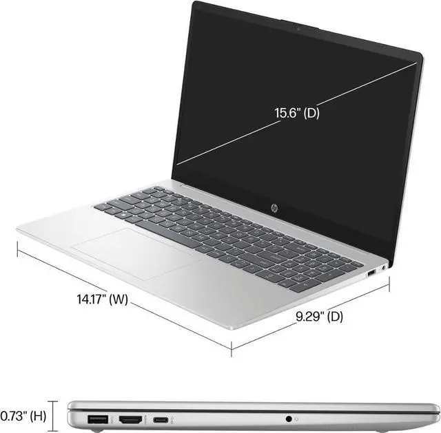 Alt view image 6 of 7 - HP 15 Laptop, 15.6" HD (1366 x 768) Touchscreen, AMD Ryzen 5 7520U 4 Cores Processor, AMD Radeon Graphics, 8GB  DDR4  512GB  PCIe SSD, Bluetooth, Wi-Fi, Windows 11 Pro