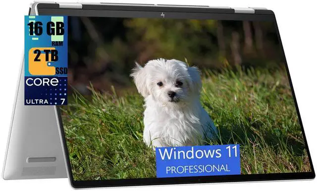 Main image of HP Envy X360 16 Laptop, 16" FHD+ Touchscreen, Intel Core Ultra 7 155U 12 cores Processor, Intel UHD Graphics, 16GB  DDR4  2TB PCIe SSD, Wi-Fi 6 + Bluetooth, Windows 11 Pro