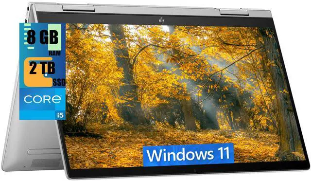 Main image of HP Envy 2-in-1 14 Laptop, 14" FHD (1920 x 1080) Touchscreen, Intel Core i5-1335U 10-Cores Processor, Intel Iris Xe Graphics, 8GB  DDR4  2TB PCIe SSD, Fingerprint, Backlit KB, Windows 11 Home