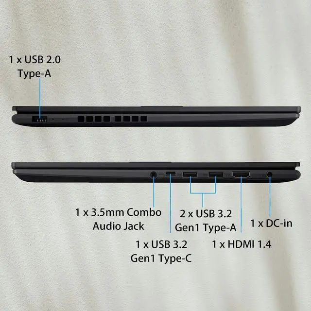 Alt view image 6 of 6 - ASUS Vivobook 16 Laptop, 16" WUXGA (1920 X 1200) Display, Intel Core i7-1255U 10 Cores Processor, Intel Iris Xe Graphics, 40GB DDR4  2TB PCIe SSD, Webcam, HDMI, Wi-Fi, Windows 11 Pro