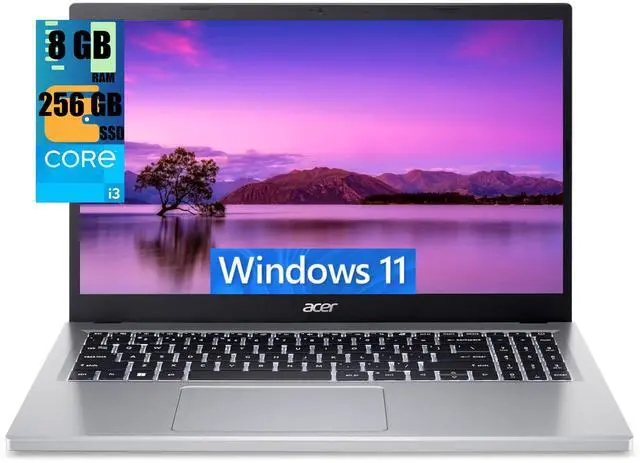 Main image of Acer Aspire Go 15 Slim Laptop, 15.6" Full HD Display, Intel Core i3-N305 8 Cores Processor, Intel UHD Graphics, 8GB  DDR4  256GB  PCIe SSD, Wi-Fi 6, Bluetooth 5.1, HDMI, Webcam, Windows 11 Home