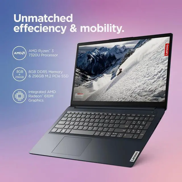 Alt view image 3 of 7 - Lenovo Ideapad 3 14 Laptop, 14" FHD (1920 x 1080) Display, AMD Ryzen 7 5700U 4 Cores Processor, AMD Radeon Graphics, 36GB DDR4  512GB PCIe SSD, Fingerprint Reader, Backlit Keyboard, Windows 11
