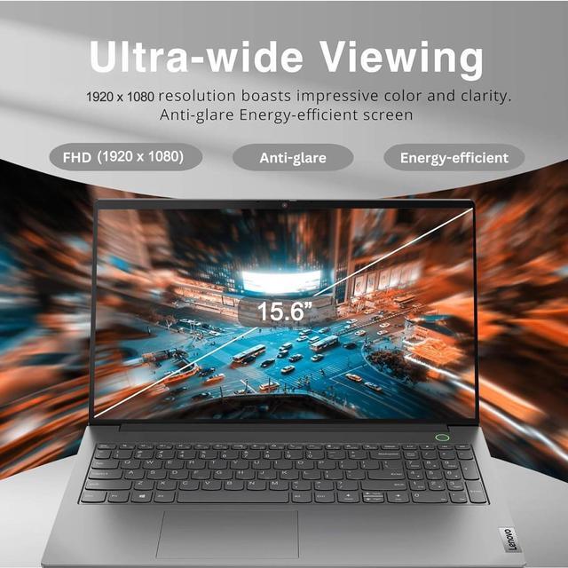 Alt view image 4 of 5 - Lenovo ThinkBook 15 Business Laptop, 15.6" FHD Display, AMD Ryzen 7 5825U 8 Cores Processor, AMD Radeon Graphics, 24GB DDR4  2TB PCIe SSD, FP Reader, HDMI, RJ45, Webcam, Wi-Fi 6, Windows 11