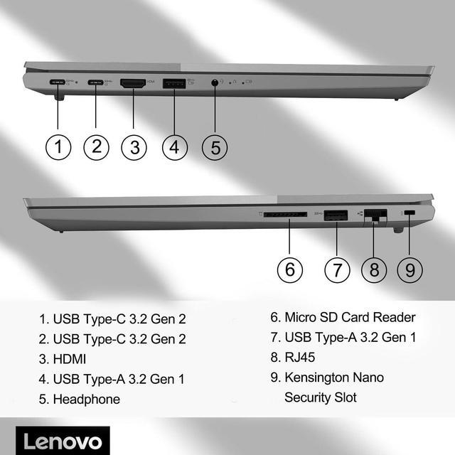 Alt view image 3 of 5 - Lenovo ThinkBook 15 Business Laptop, 15.6" FHD Display, AMD Ryzen 7 5825U 8 Cores Processor, AMD Radeon Graphics, 24GB DDR4  2TB PCIe SSD, FP Reader, HDMI, RJ45, Webcam, Wi-Fi 6, Windows 11