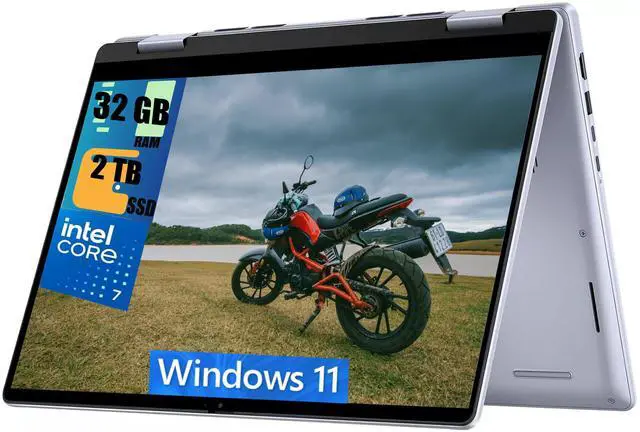 Main image of DELL Inspiron 14 7440 2-in-1 Laptop, 14" FHD+ (1920 x 1200) Touchscreen, Intel Core 7 150U 10-core Processor, Intel Graphics, 32GB DDR4  2TB PCIe SSD, Wi-Fi + Bluetooth, Windows 11
