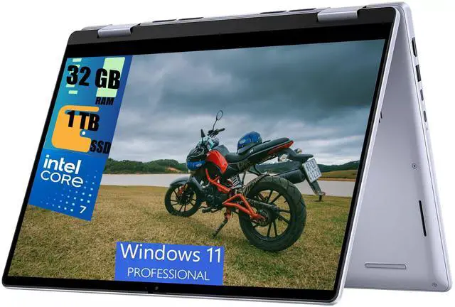 Main image of DELL Inspiron 14 7440 2-in-1 Laptop, 14" FHD+ (1920 x 1200) Touchscreen, Intel Core 7 150U 10-core Processor, Intel Graphics, 32GB DDR4  1TB PCIe SSD, Wi-Fi + Bluetooth, Windows 11 Pro