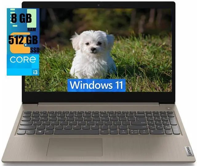Main image of Lenovo Ideapad 3i 15 Laptop, 15.6" FHD Display, Intel Core i3-1115G4, 2 Cores Processor, Intel Iris Xe Graphics, 8GB DDR4  512GB PCIe SSD, Fingerprint Reader, WiFi 5, Webcam, Windows 11